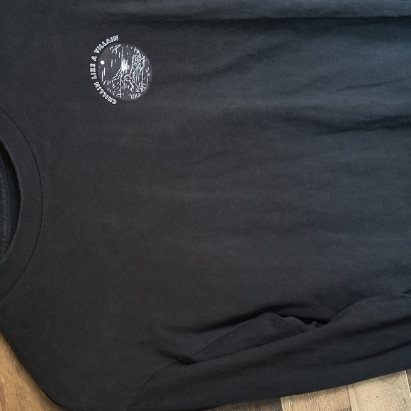 Last Call Chillin Like A Villain Black Long Sleeve Graphic T Shirt Sz Med Men - Picture 9 of 16